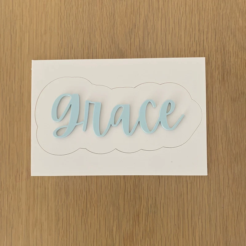 Letras acrílicas pequeñas Grace - Menta y hueso