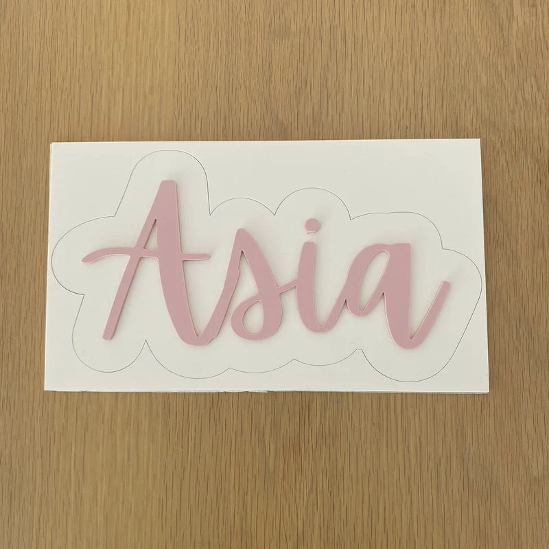 Asia Small Acrylic Lettering - Blush & Bone