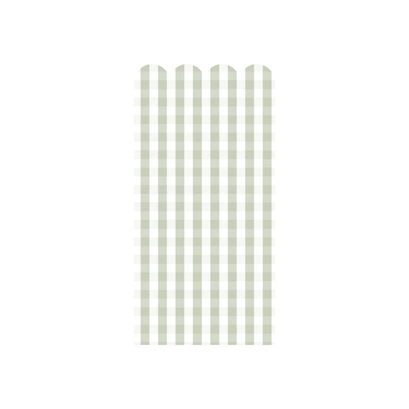 Vinilo decorativo de pared con diseño de vieira, 50x100 cm, estampado de cuadros verdes