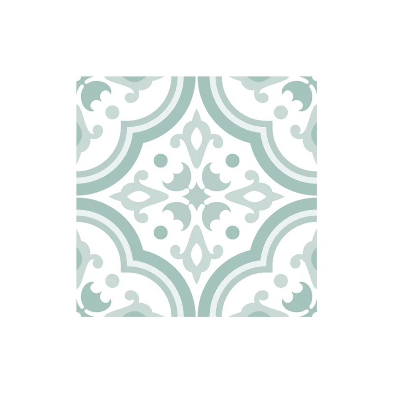 Floor Tile Sticker 30x30 cm Lisbon Dark Mint