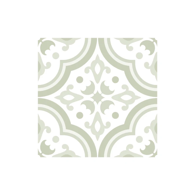 Adhesivo para baldosas de suelo de 30x30 cm, color verde salvia claro de Lisboa