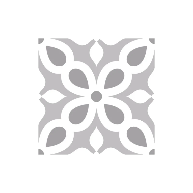 Floor Tile Sticker 25x25 cm Grey Mosaic