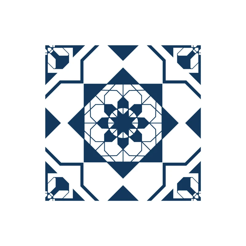 Adhesivo para suelo Barcelona Navy de 33x33 cm