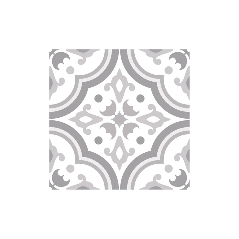Sticker pour carrelage de sol 25x25 cm Gris Lisbonne