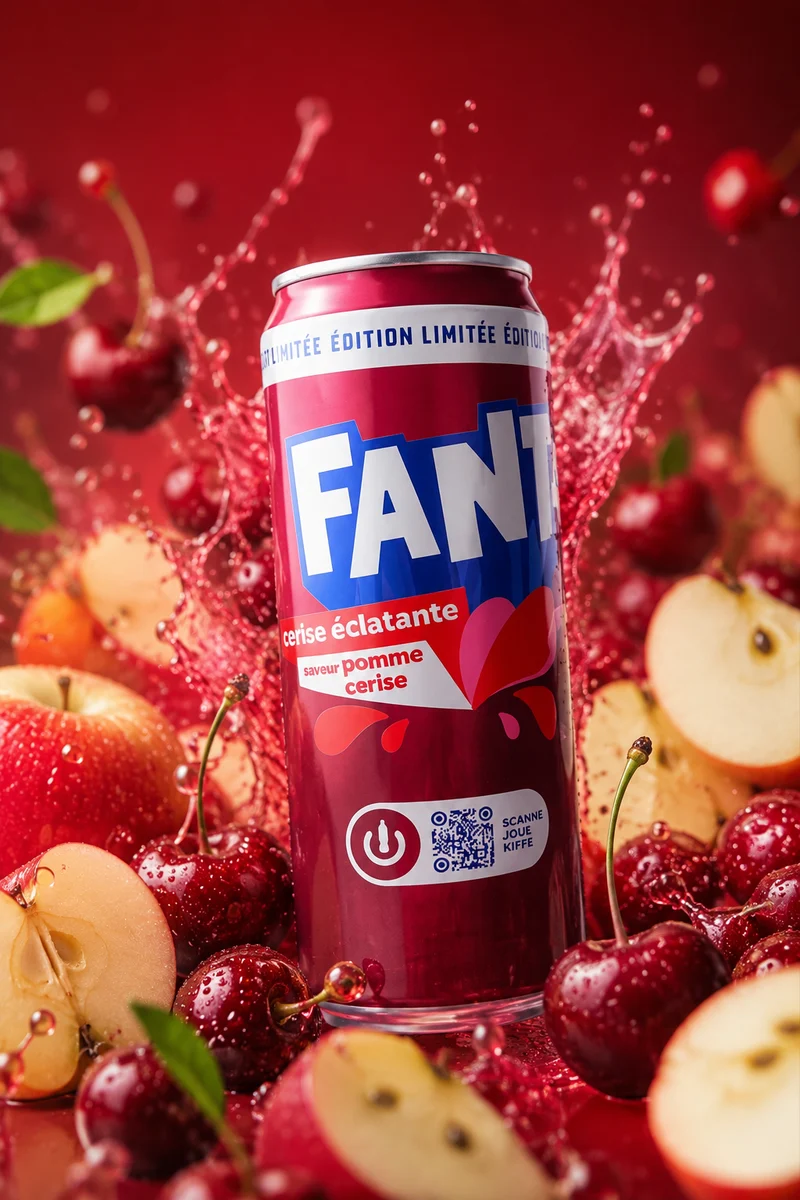 Fanta Cerise éclatante / Pomme - Édition Limitée (33cl)