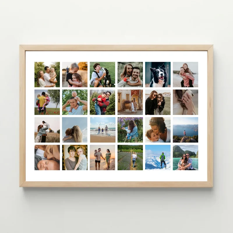 Affiche personnalisée - Pêle-mêle 24 photos Paysage