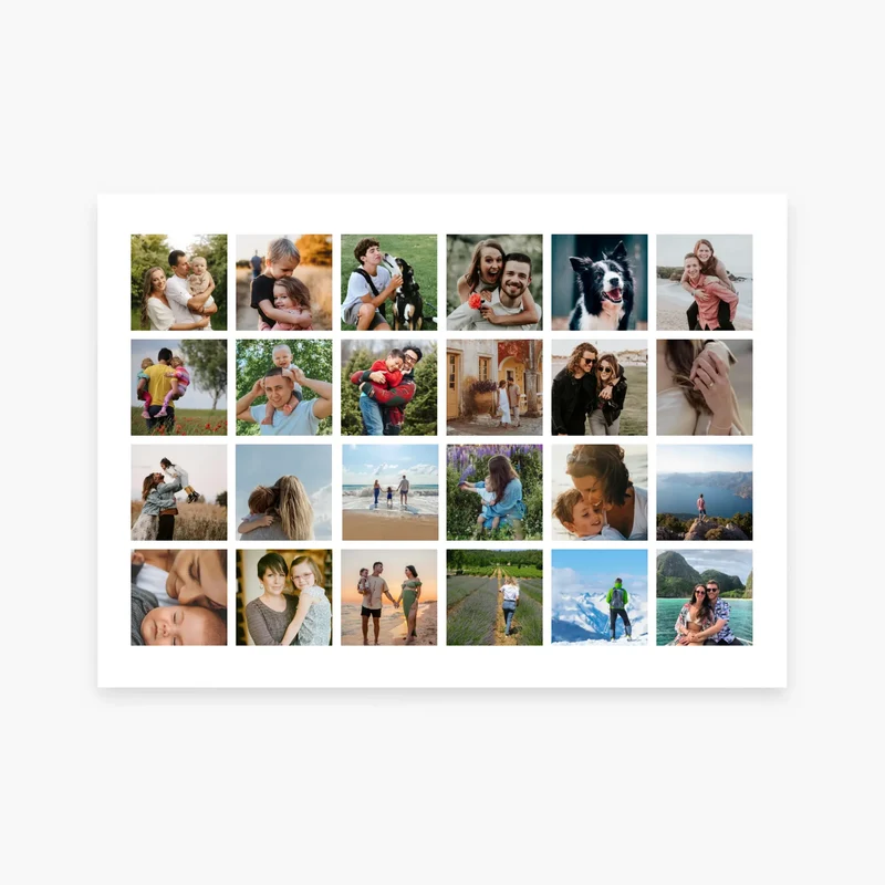 Affiche personnalisée - Pêle-mêle 24 photos Paysage