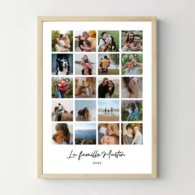 Affiche personnalisée - Pêle-mêle 20 photos