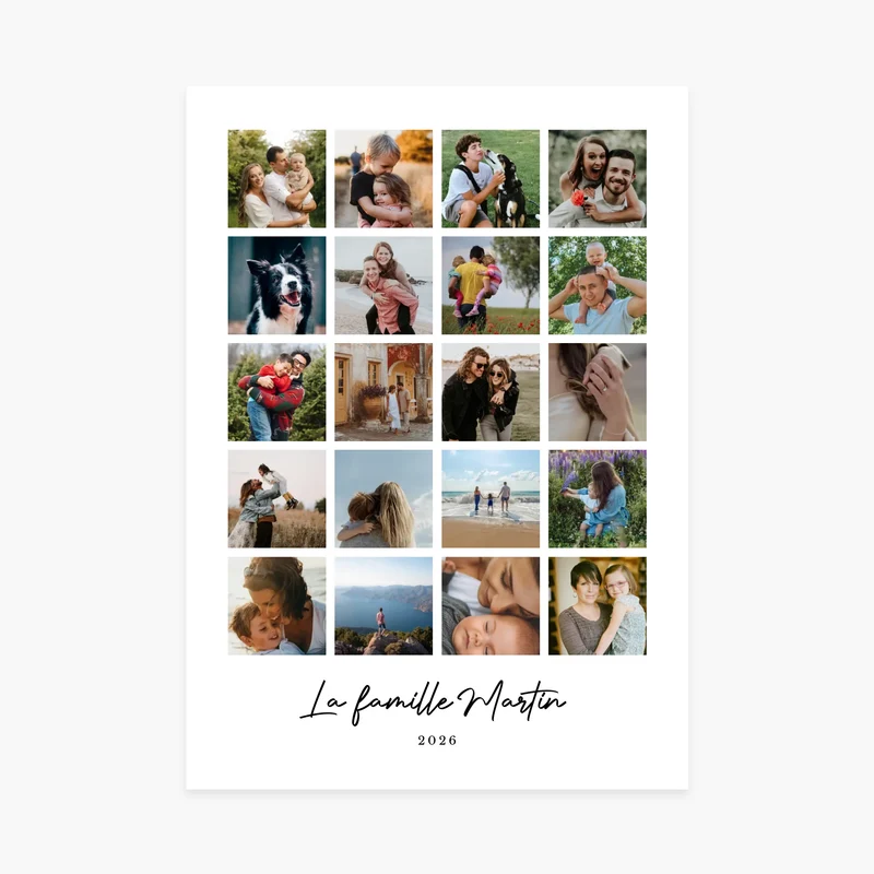 Affiche personnalisée - Pêle-mêle 20 photos