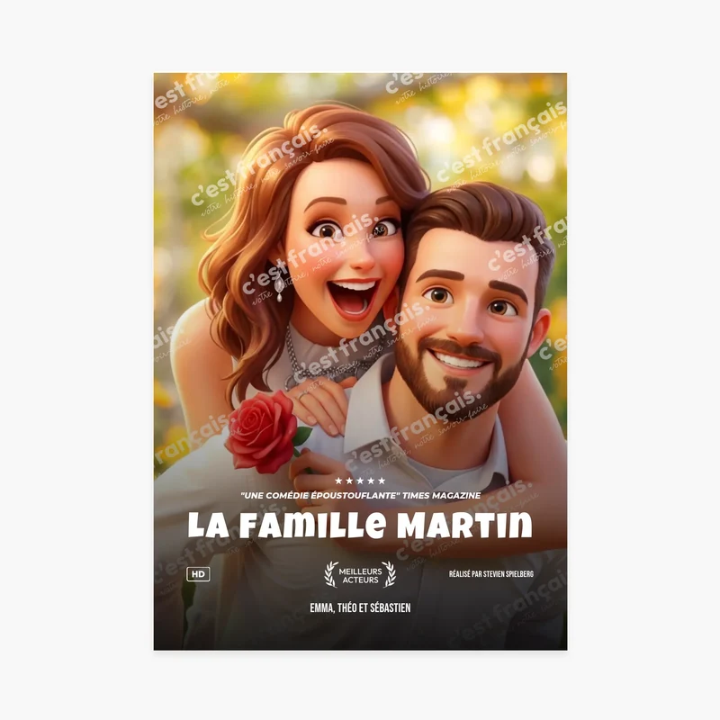 Affiche personnalisée maman - Affiche de film style film d'animation 3D