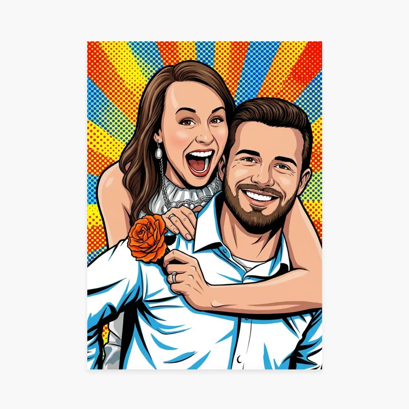 Affiche personnalisée - Votre photo d'animal en illustration pop-art rétro