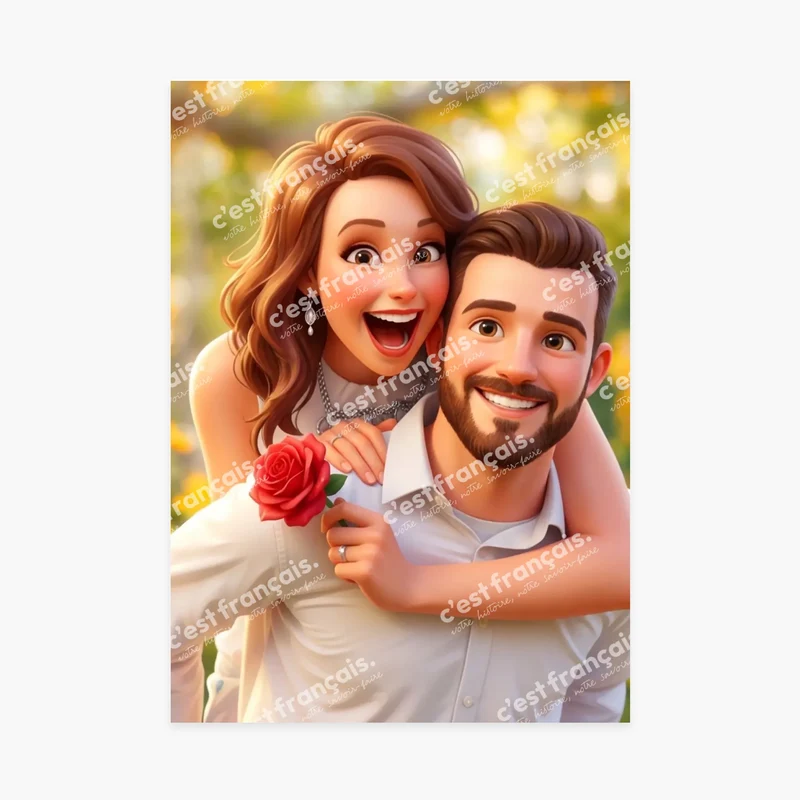 Affiche personnalisée - Votre photo portrait en style film d'animation
