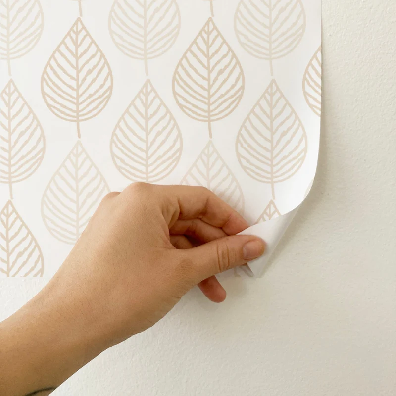 Sand Leaves Vinyl Adhesive Wallpaper 50x300cm