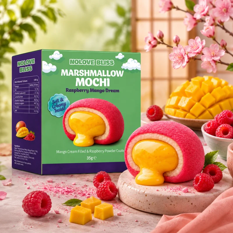 Mochi Marshmallow Framboise / Mangue 🥭 (x1)