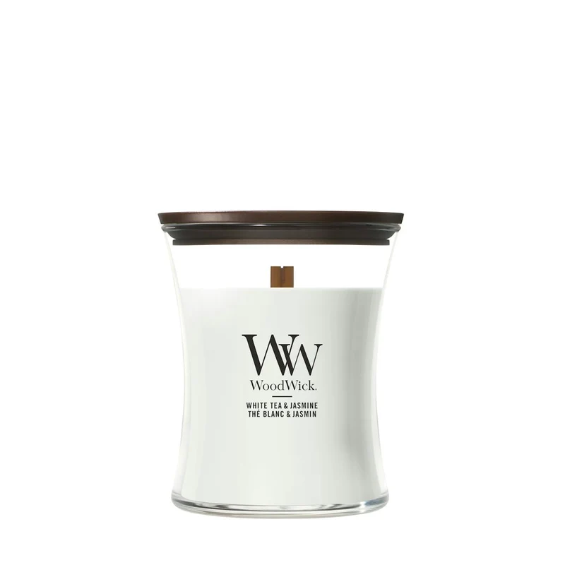 Bougie Jarre moyenne Thé blanc & jasmin - WoodWick