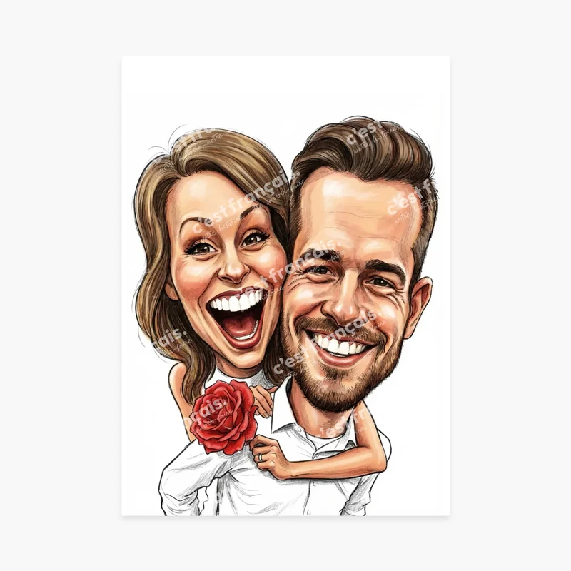 Affiche personnalisée - Votre portrait en style caricature de rue artistique