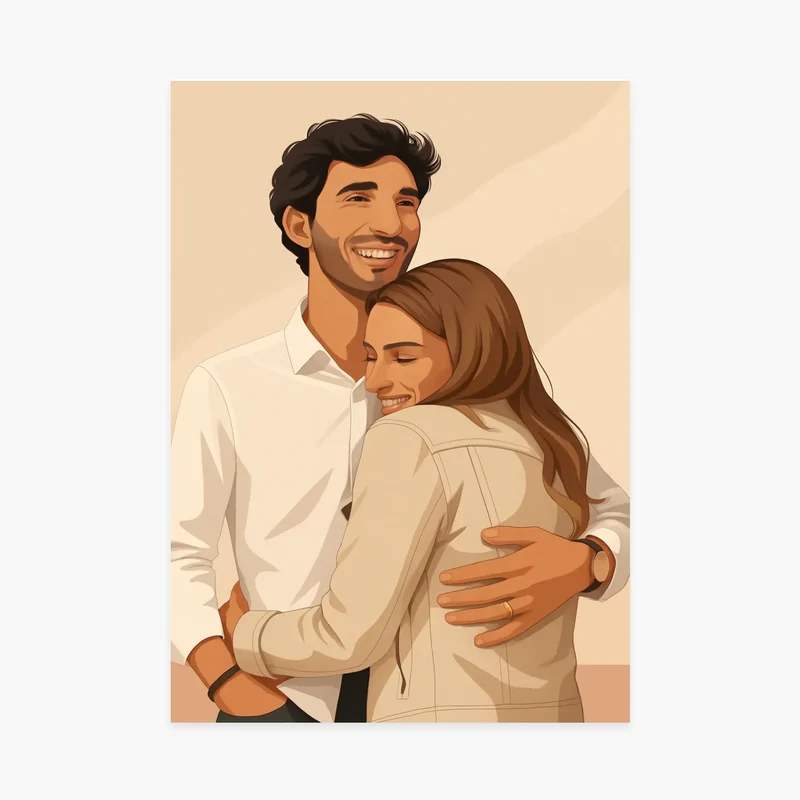 Affiche personnalisée - Portrait style illustration vectorielle