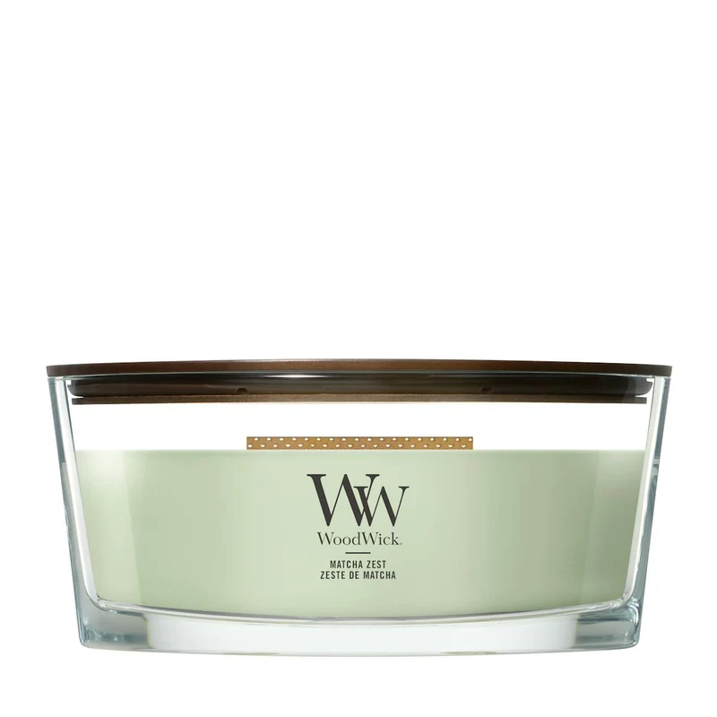 Bougie Ellipse Zeste de matcha - WoodWick