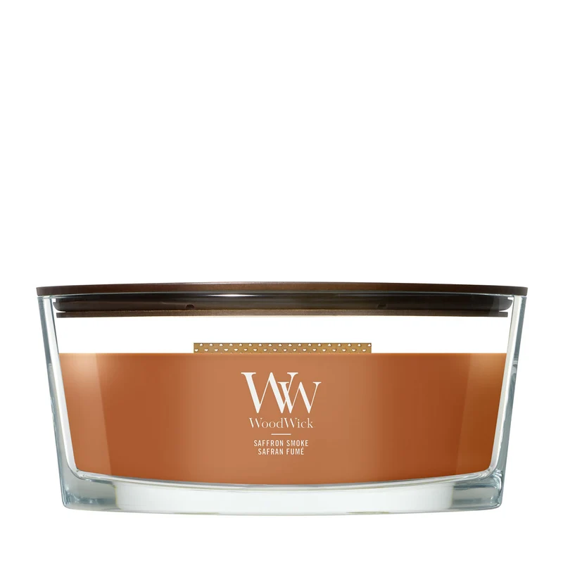 Bougie Ellipse Safran fumé - WoodWick