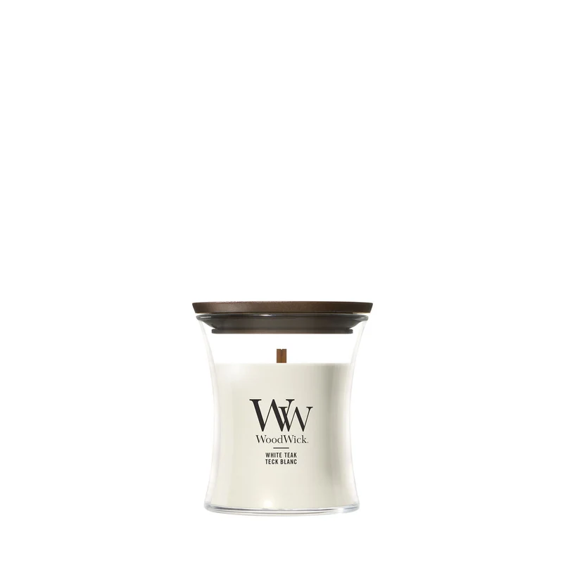 Mini bougie Jarre Teck blanc - WoodWick