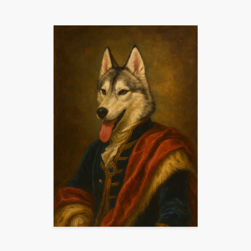 Affiche personnalisée - Votre photo d'animal en style peinture classique