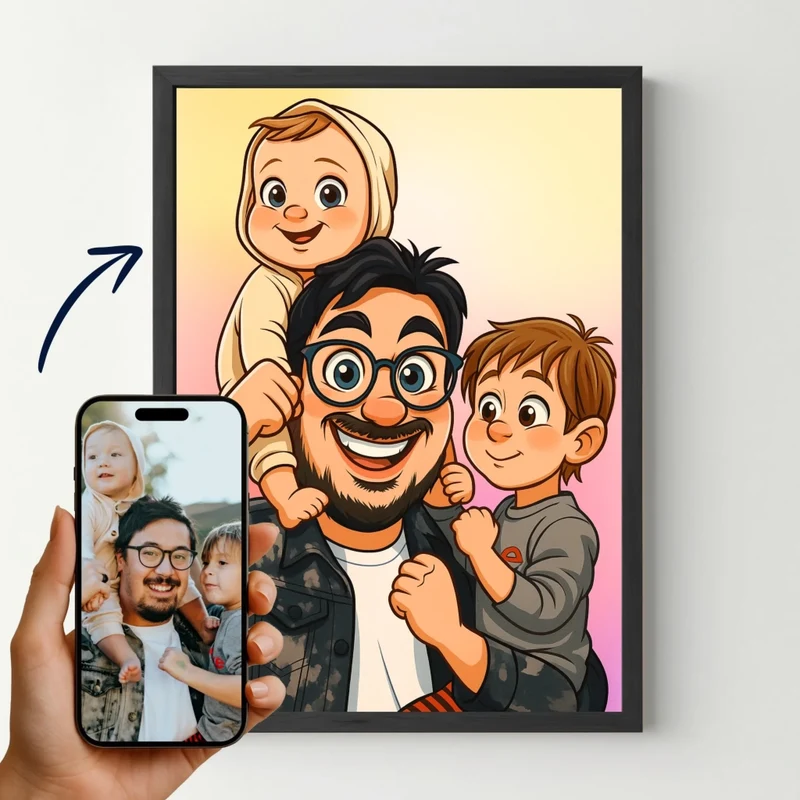 Affiche personnalisée - Votre photo en caricature cartoon