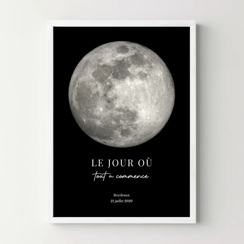 Affiche personnalisée - Phase de lune du jour spécial