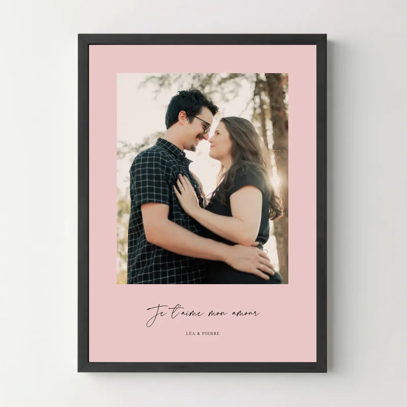 Affiche personnalisée - Cadre photo fond coloré