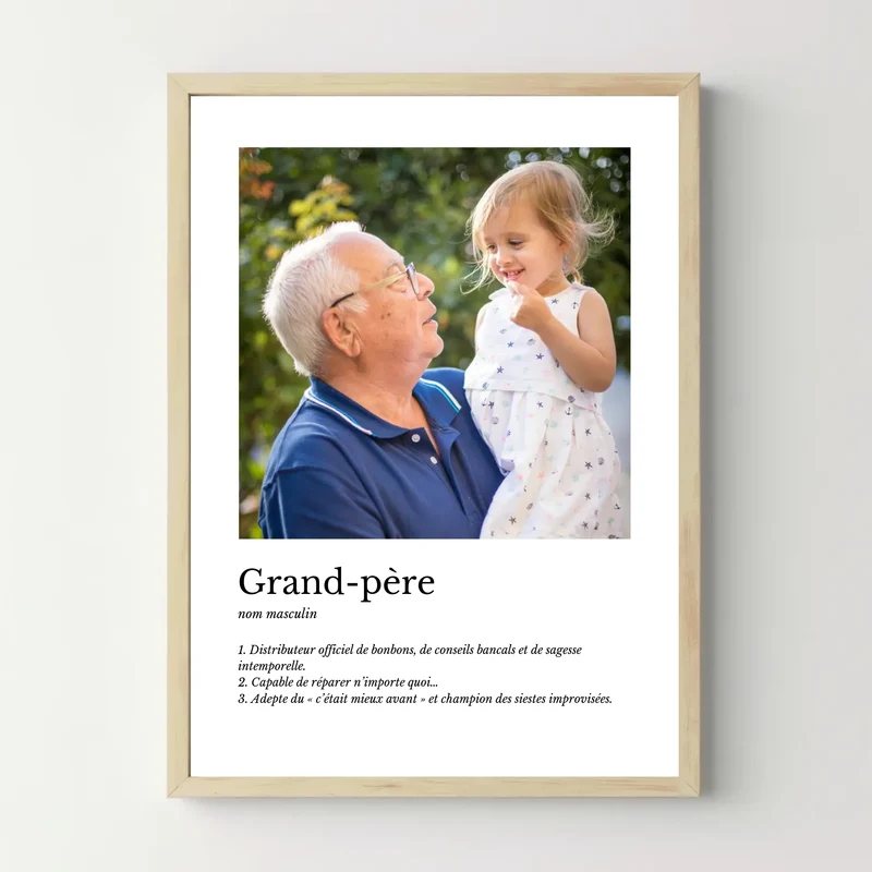 Affiche personnalisée - Définition Grand-père