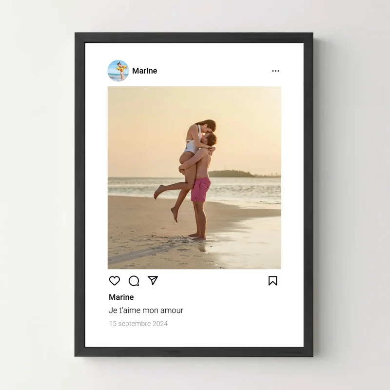 Affiche personnalisée couple - Publication Instagram
