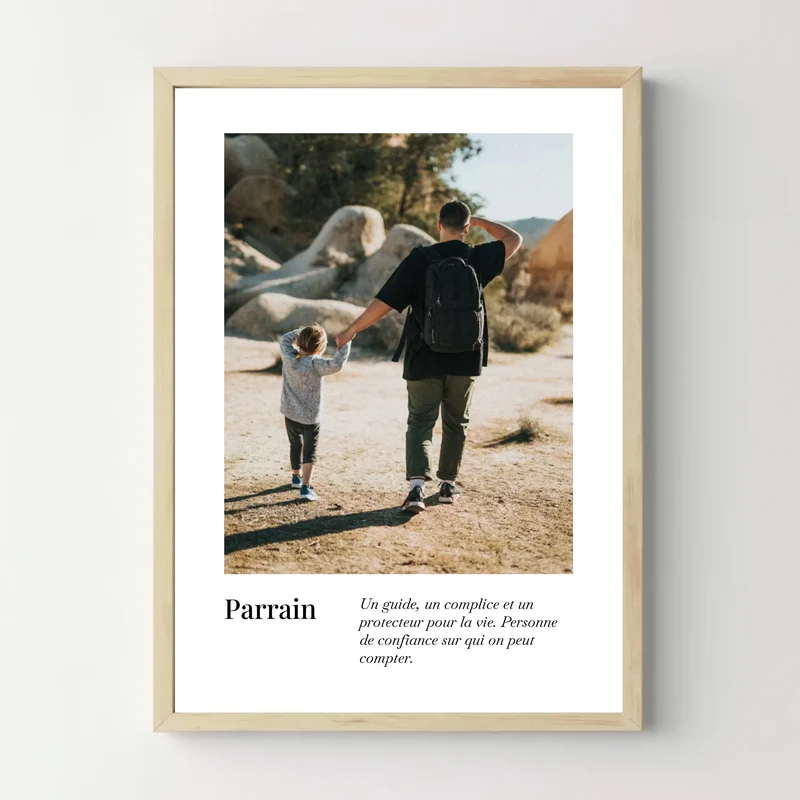 Affiche personnalisée - Définition parrain
