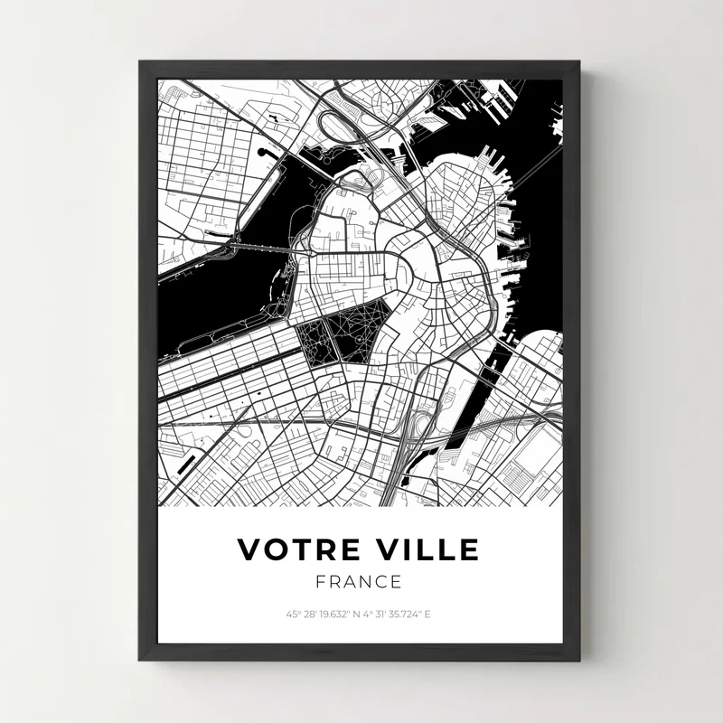 Affiche carte personnalisée - Classique