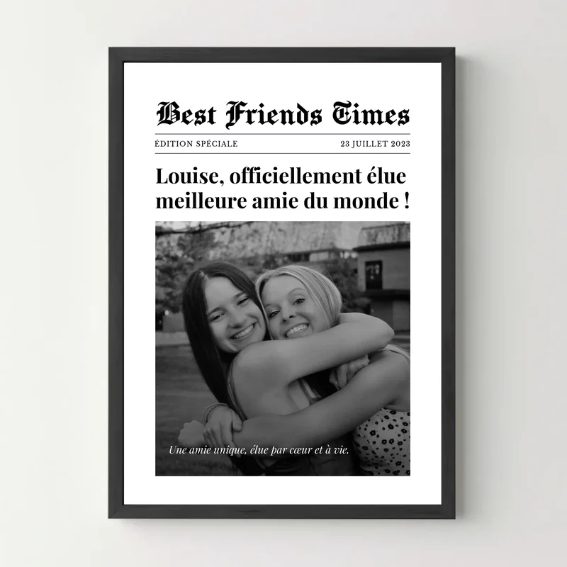 Affiche personnalisée - Journal Meilleure Amie