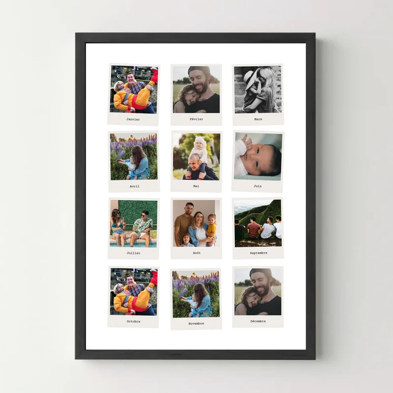 Affiche personnalisée - Mon année photos polaroïd