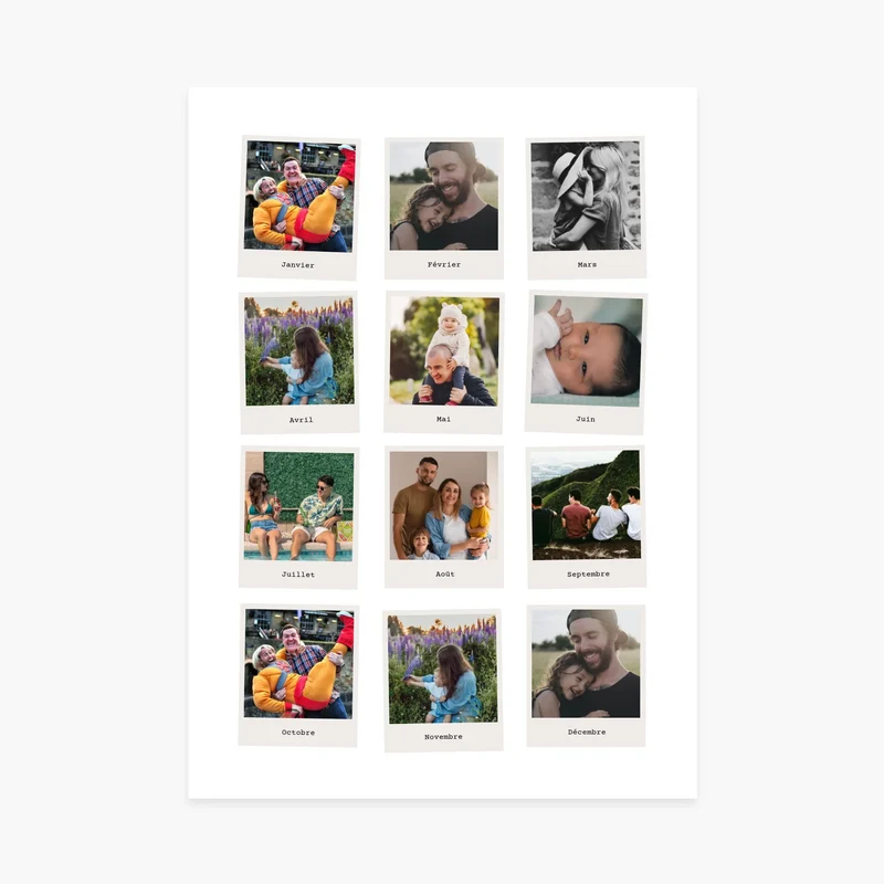 Affiche personnalisée - Mon année photos polaroïd