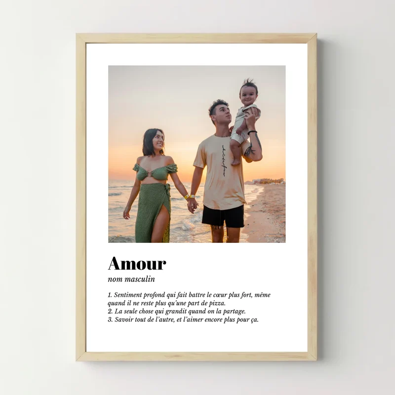 Affiche personnalisée couple - Définition amour