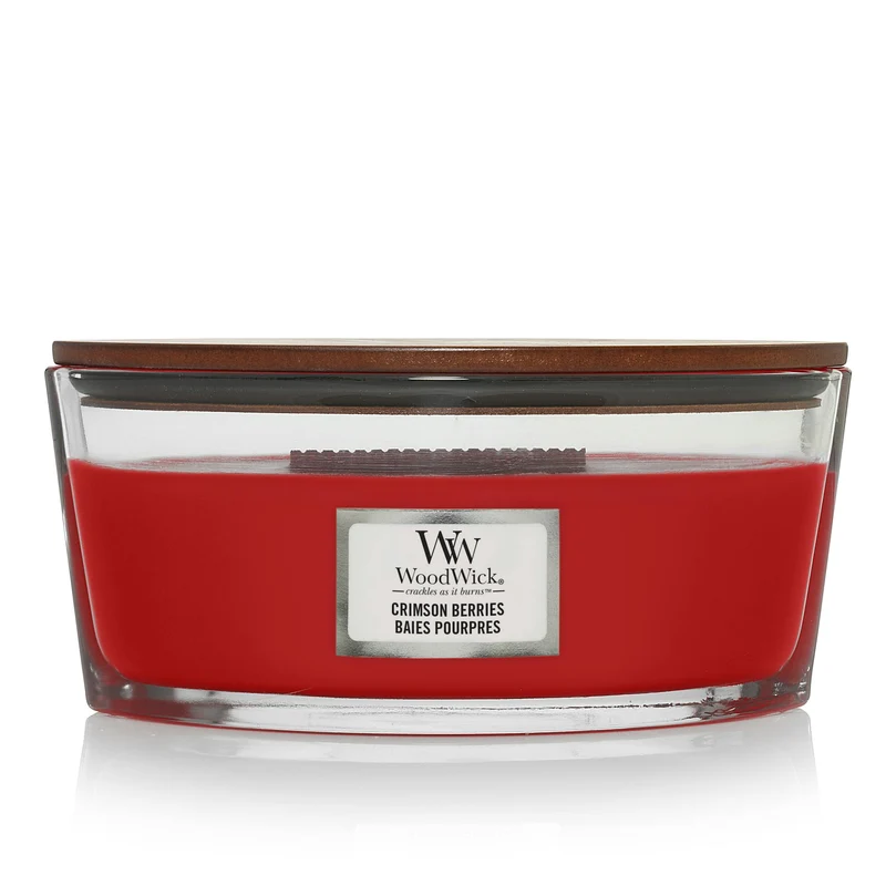 Bougie Ellipse Baies Pourpres - WoodWick