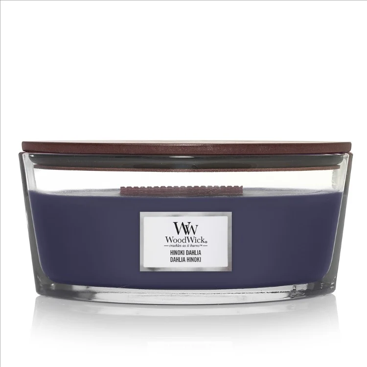 Bougie Ellipse Dahlia Hinoki - WoodWick