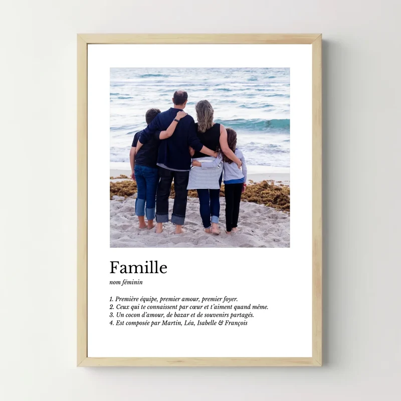 Affiche personnalisée - Définition famille photo