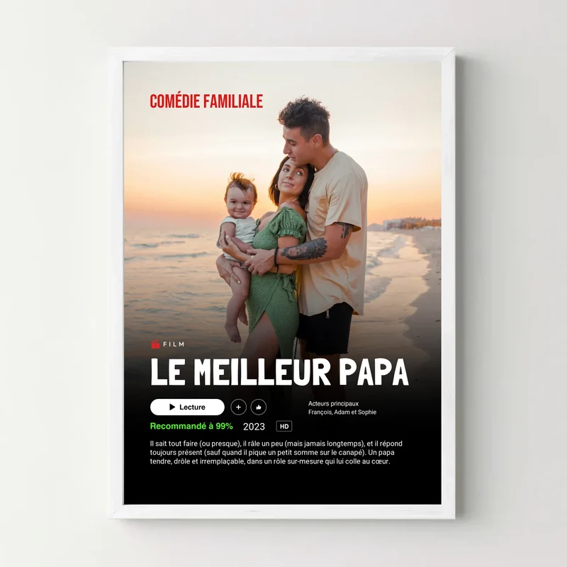 Affiche personnalisée Netflix - Le Meilleur Papa