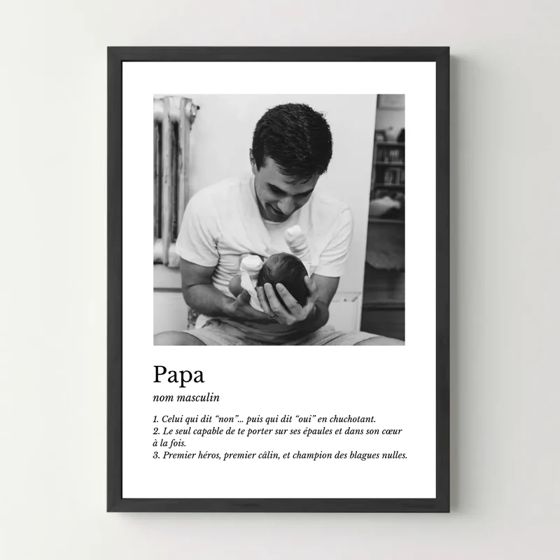 Affiche personnalisée - Définition simple Papa