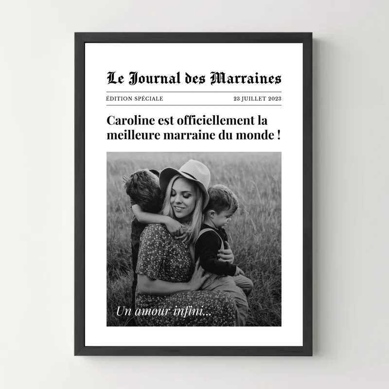 Affiche personnalisée - Couverture de Journal des Marraines
