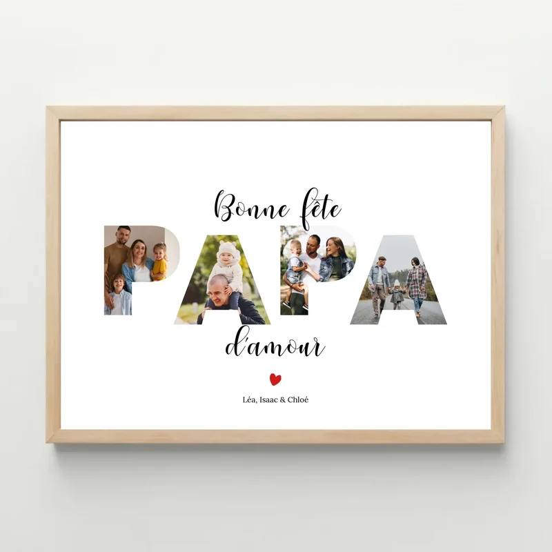 Affiche personnalisée - Bonne fête Papa
