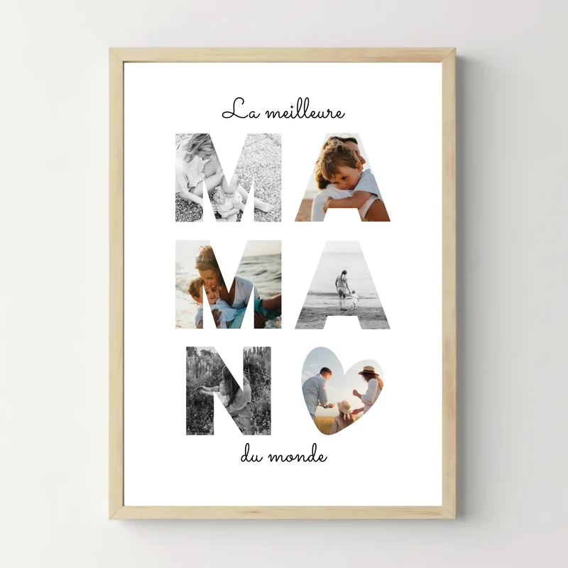 Affiche personnalisée - Meilleure Maman portrait