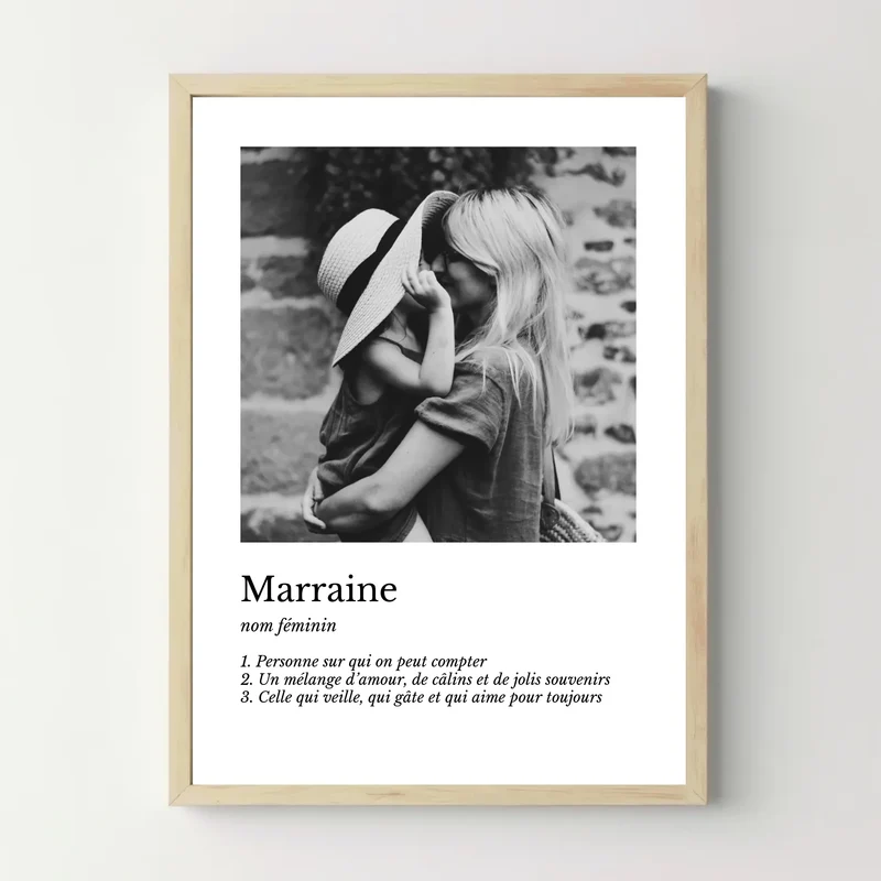 Affiche personnalisée - Définition marraine