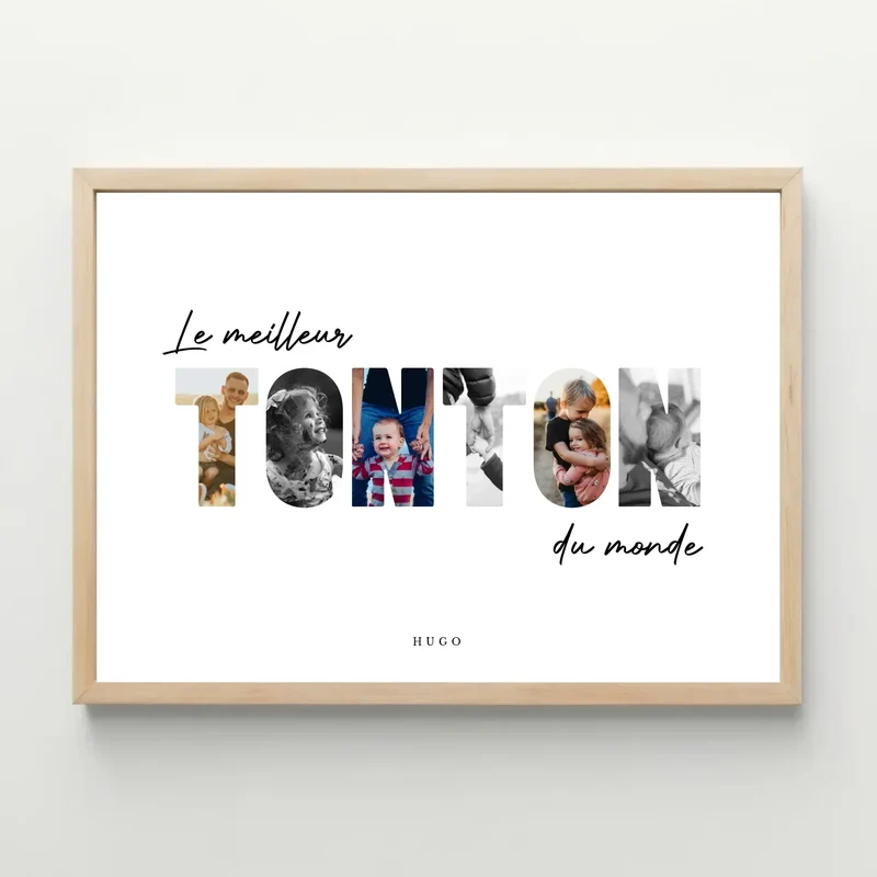Affiche personnalisée - Meilleur Tonton photos