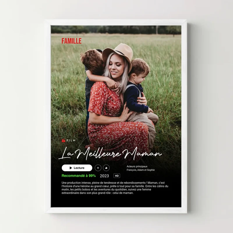 Affiche personnalisée - Netflix version Maman
