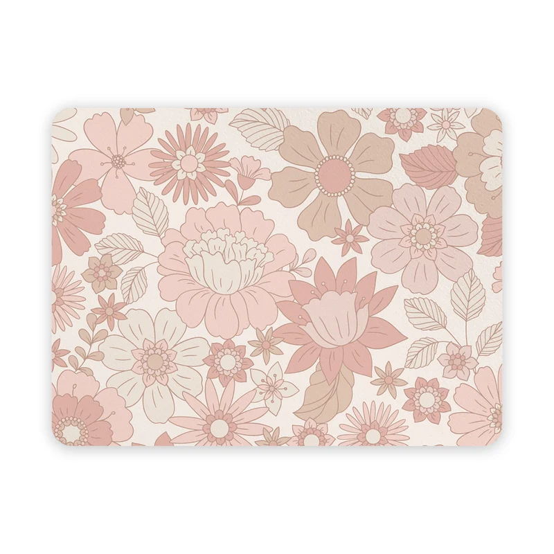Manteles individuales infantiles con estampado floral retro