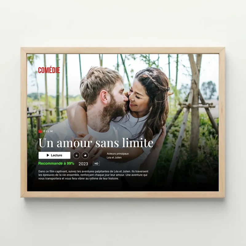 Affiche Netflix personnalisée - Paysage