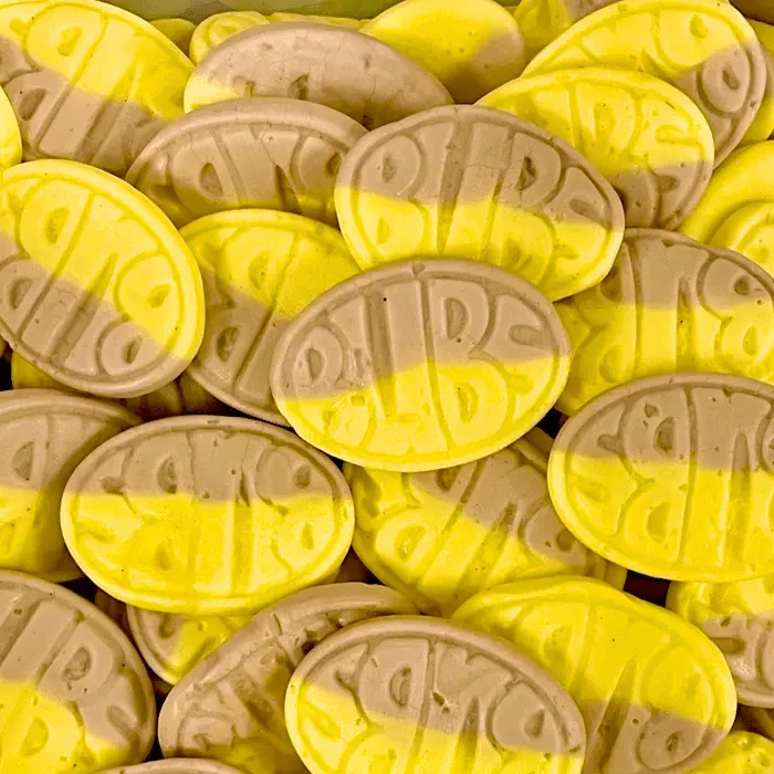 Bubs Banane/Caramel Ovale (100g) - Bonbons Suédois